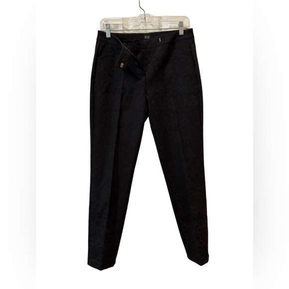 Black Saks Fifth Avenue Pants - Black Saks Fifth Avenue Jacquard ankle pants size 4